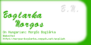 boglarka morgos business card