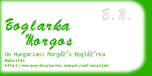 boglarka morgos business card